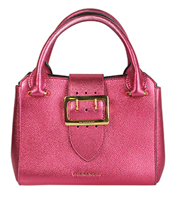Small Buckle Tote, Leather, Pink, TIVITP1262, S, 3*